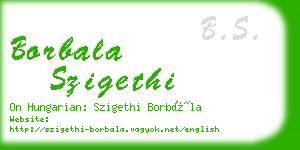 borbala szigethi business card
